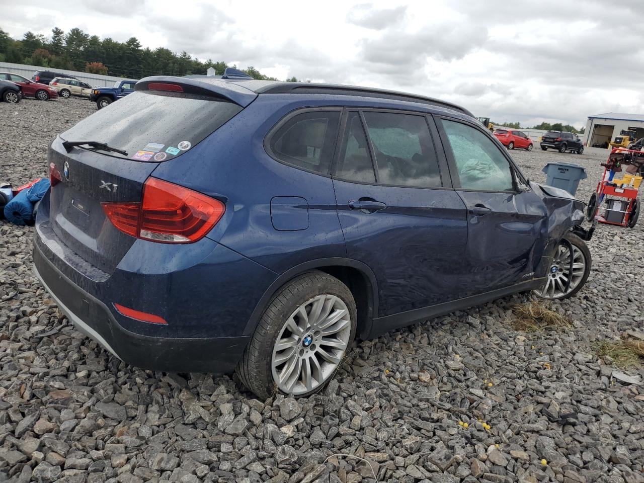 2014 BMW X1 VIN WBAVL1C5XEVY10401 Copart auction photo, rollover damage thumbnail 3