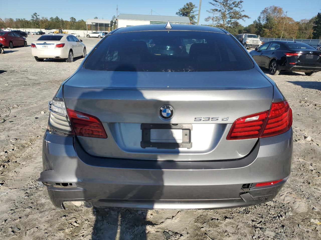 2014 BMW 5er VIN WBAXA5C52ED690606 Copart auction photo, rear end / side damage thumbnail 6