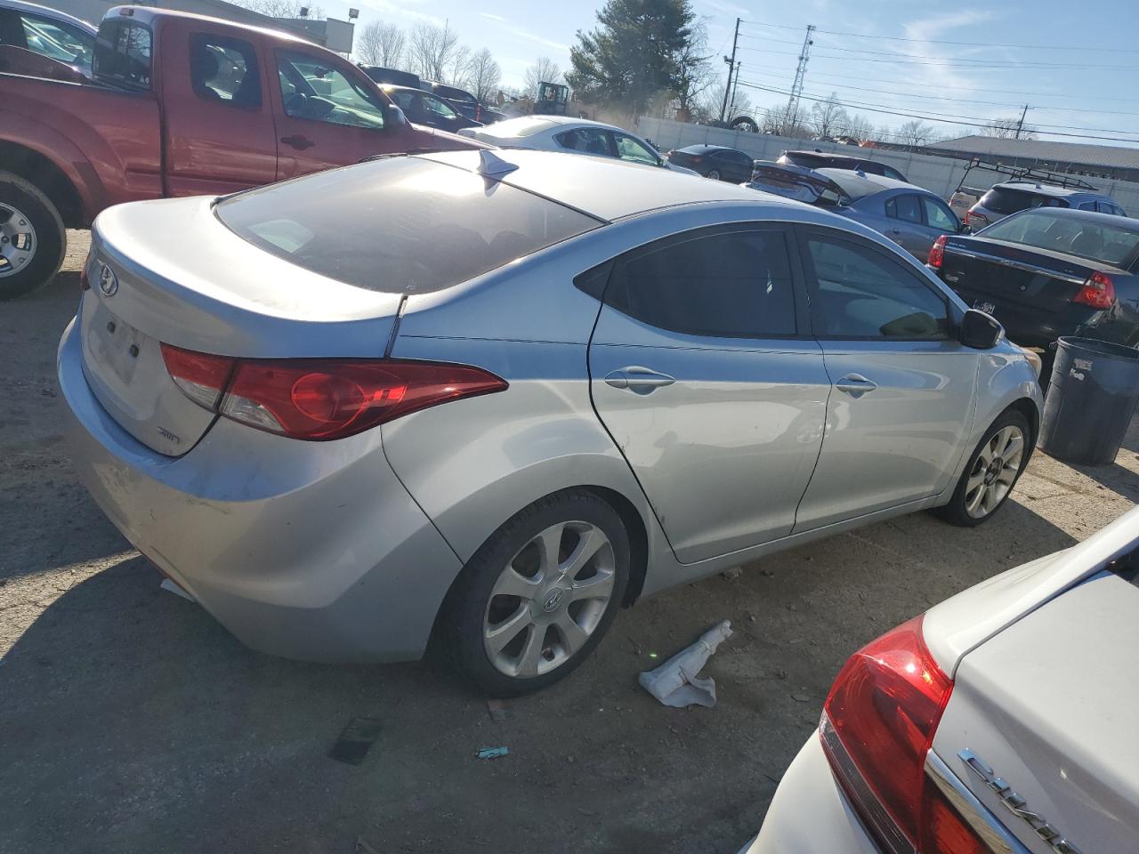 2011 Hyundai Elantra VIN 5NPDH4AE8BH001155 Copart auction photo, side / rear end damage thumbnail 3