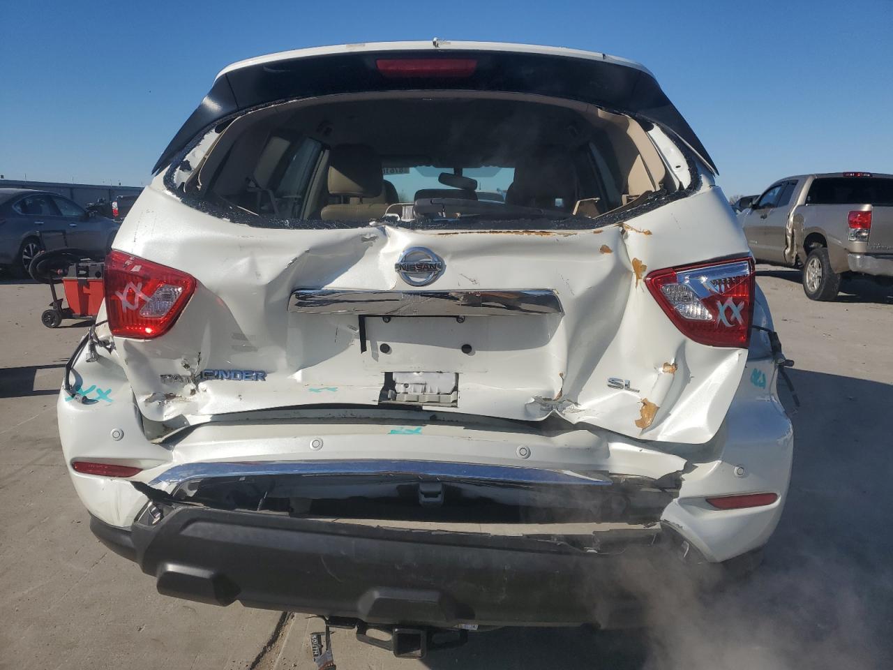 2020 Nissan Pathfinder VIN 5N1DR2CN8LC595222 Copart auction photo, rear end damage thumbnail 6