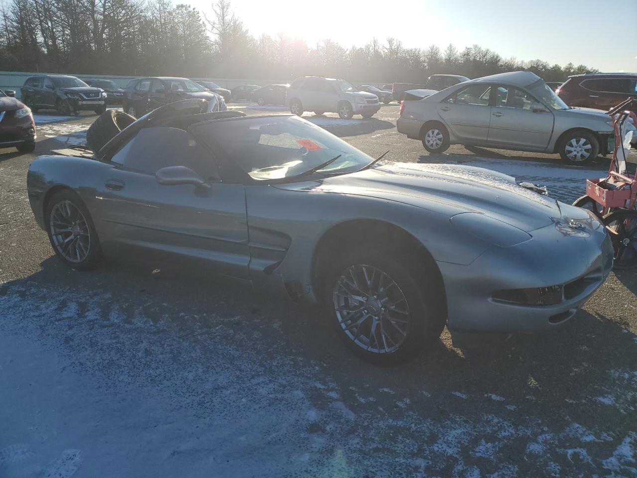 2003 Chevrolet Corvette VIN 1G1YY22GX35126223 Copart auction photo, all over damage thumbnail 4