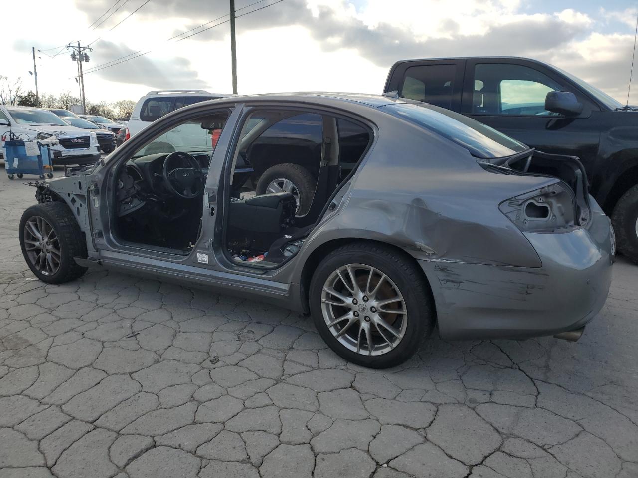 2013 Infiniti G VIN JN1CV6AR9DM353479 Copart auction photo, stripped damage thumbnail 2