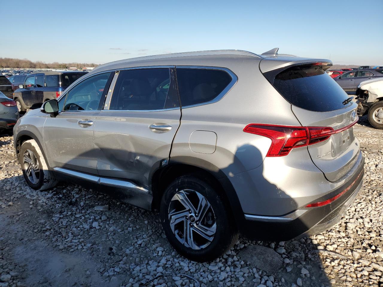 2022 Hyundai Santa Fe VIN 5NMS6DAJ6NH386193 Copart auction photo, side damage thumbnail 2