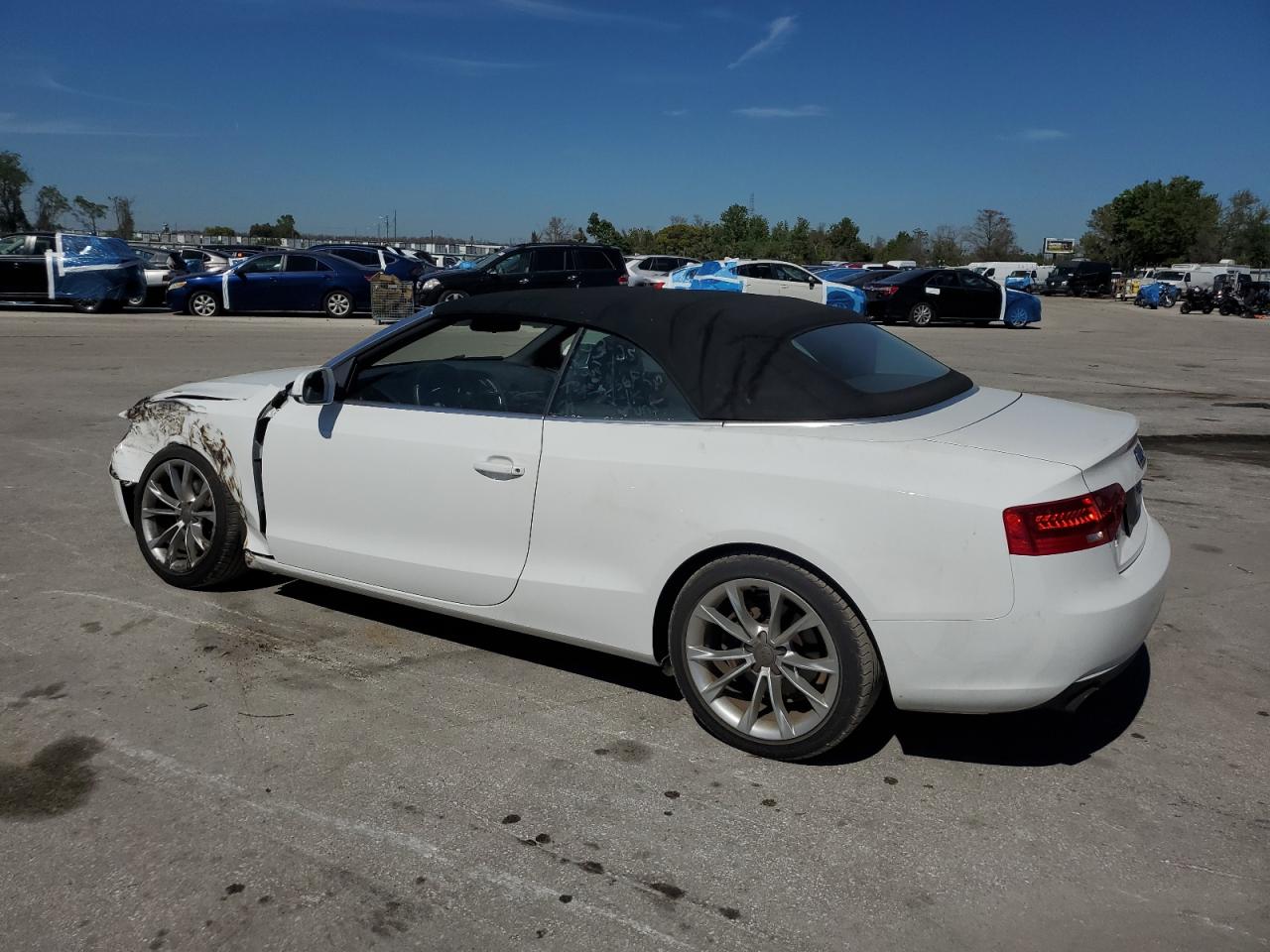 2014 Audi A5 VIN WAUCFAFH3EN009510 Copart auction photo, front end / side damage thumbnail 2