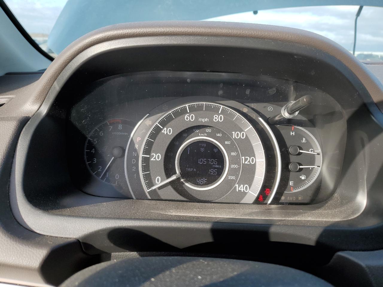2013 Honda CR-V VIN 5J6RM4H51DL043490 Copart auction photo, front end / side damage thumbnail 9