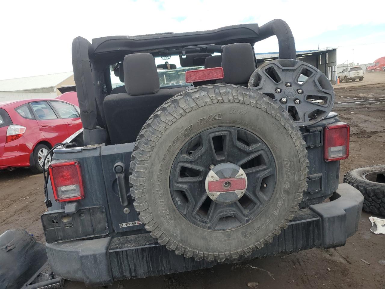2018 Jeep Wrangler VIN 1C4AJWAG5JL889314 Copart auction photo, rear end / side damage thumbnail 6
