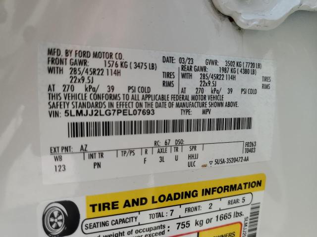 2023 Lincoln Navigator VIN 5LMJJ2LG7PEL07693 Copart auction photo, hail damage thumbnail 13