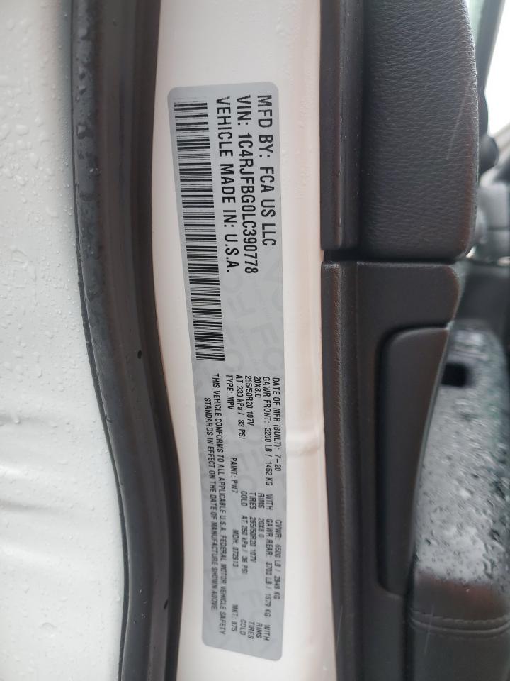 2020 Jeep Grand Cherokee VIN 1C4RJFBG0LC390778 Copart auction photo, front end / side damage thumbnail 15