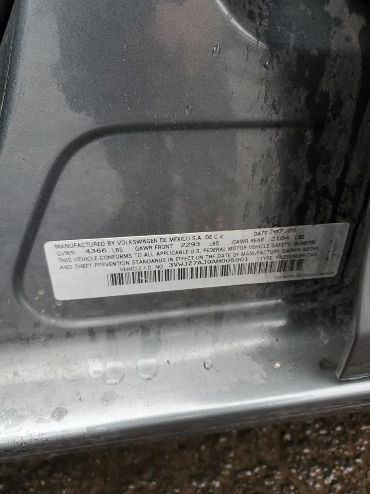2010 Volkswagen Jetta VIN 3VWJZ7AJ9AM005901 Copart auction photo, front end damage thumbnail 12