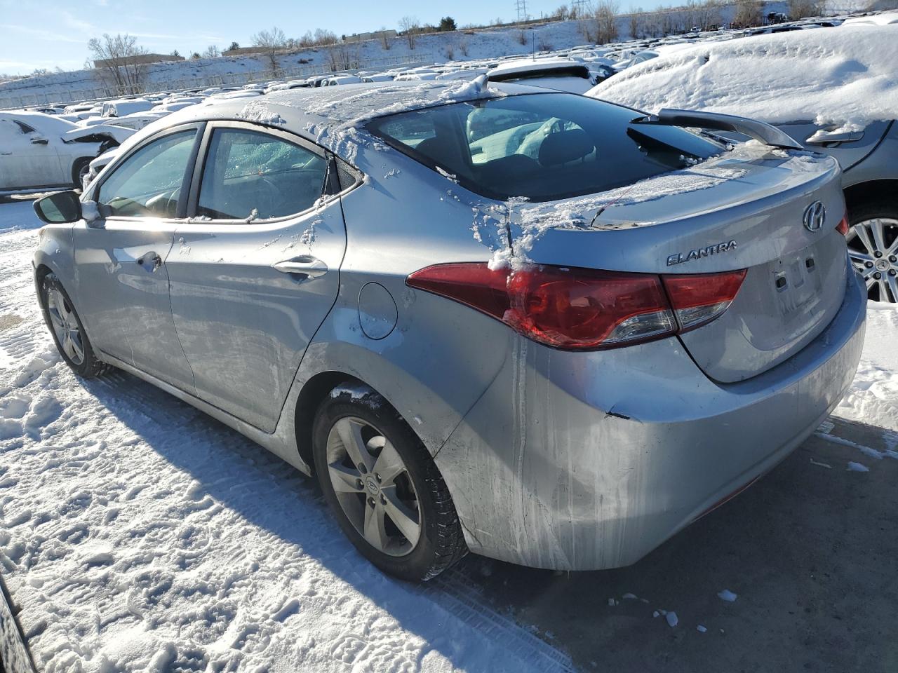 2013 Hyundai Elantra VIN KMHDH4AE1DU005424 Copart auction photo, vandalism / front end damage thumbnail 2