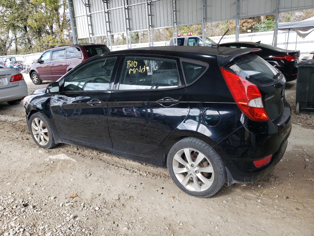 2014 Hyundai Accent VIN KMHCU5AE5EU149668 Copart auction photo, front end / side damage thumbnail 2