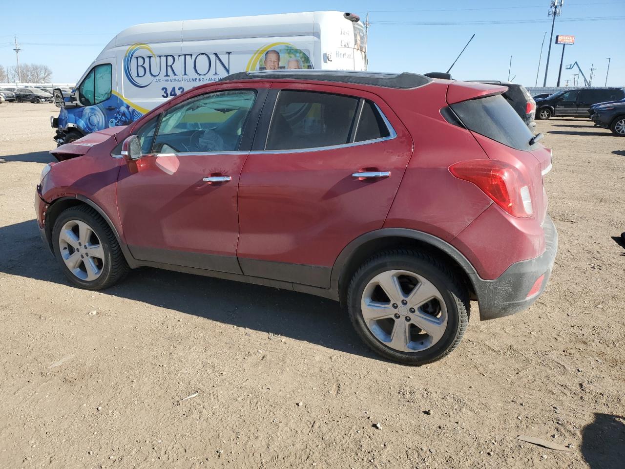 2015 Buick Encore VIN KL4CJESBXFB256174 Copart auction photo, front end damage thumbnail 2