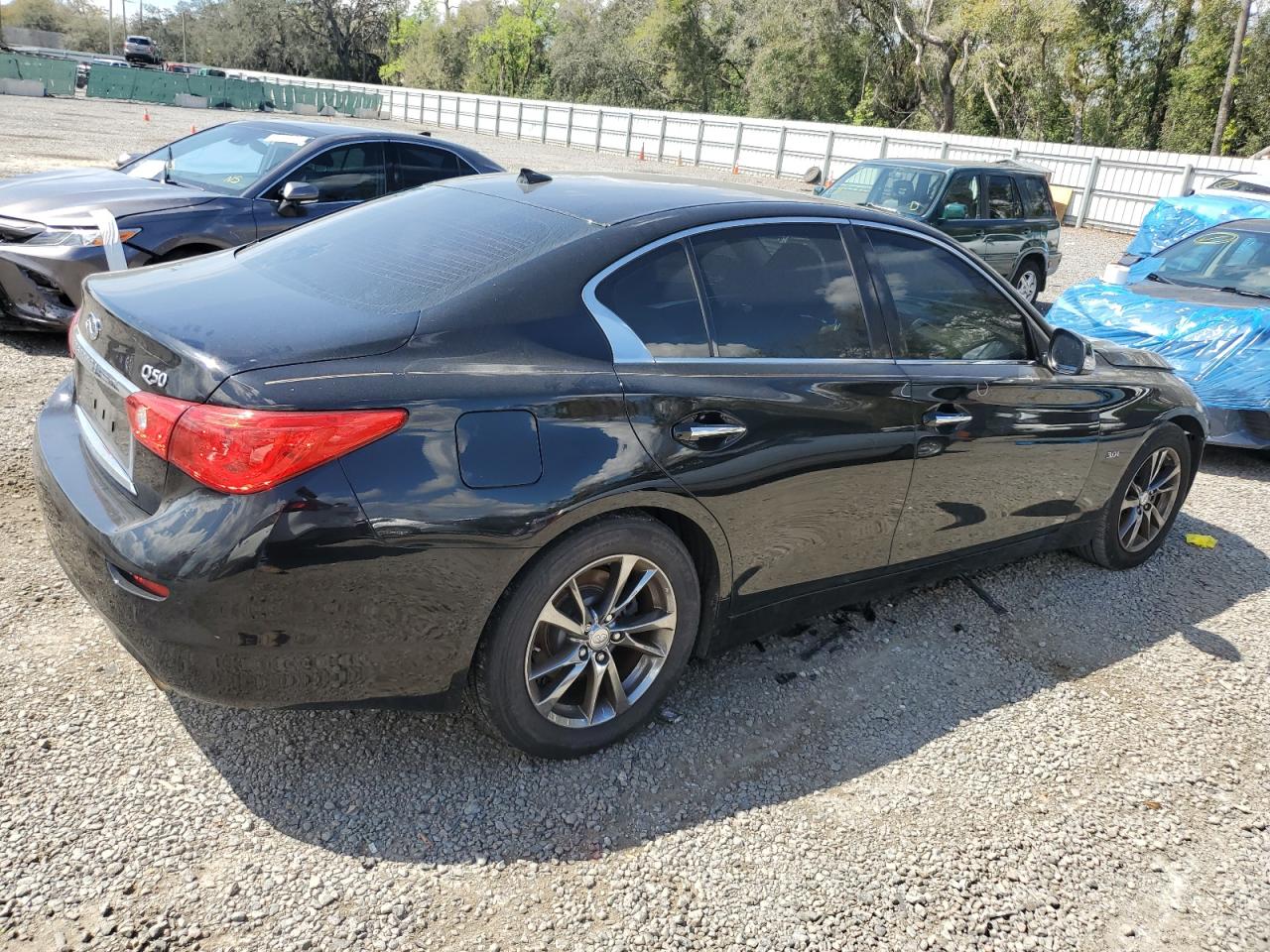 2017 Infiniti Q50 VIN JN1EV7AP9HM741136 Copart auction photo, front end / side damage thumbnail 3