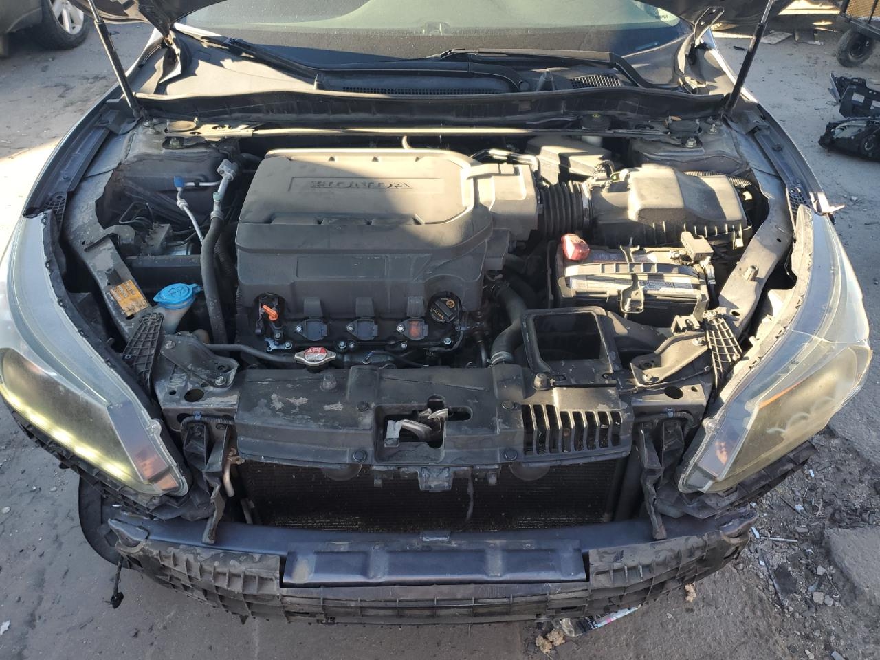 2013 Honda Accord VIN 1HGCR3F84DA005592 Copart auction photo, front end / hail damage thumbnail 13