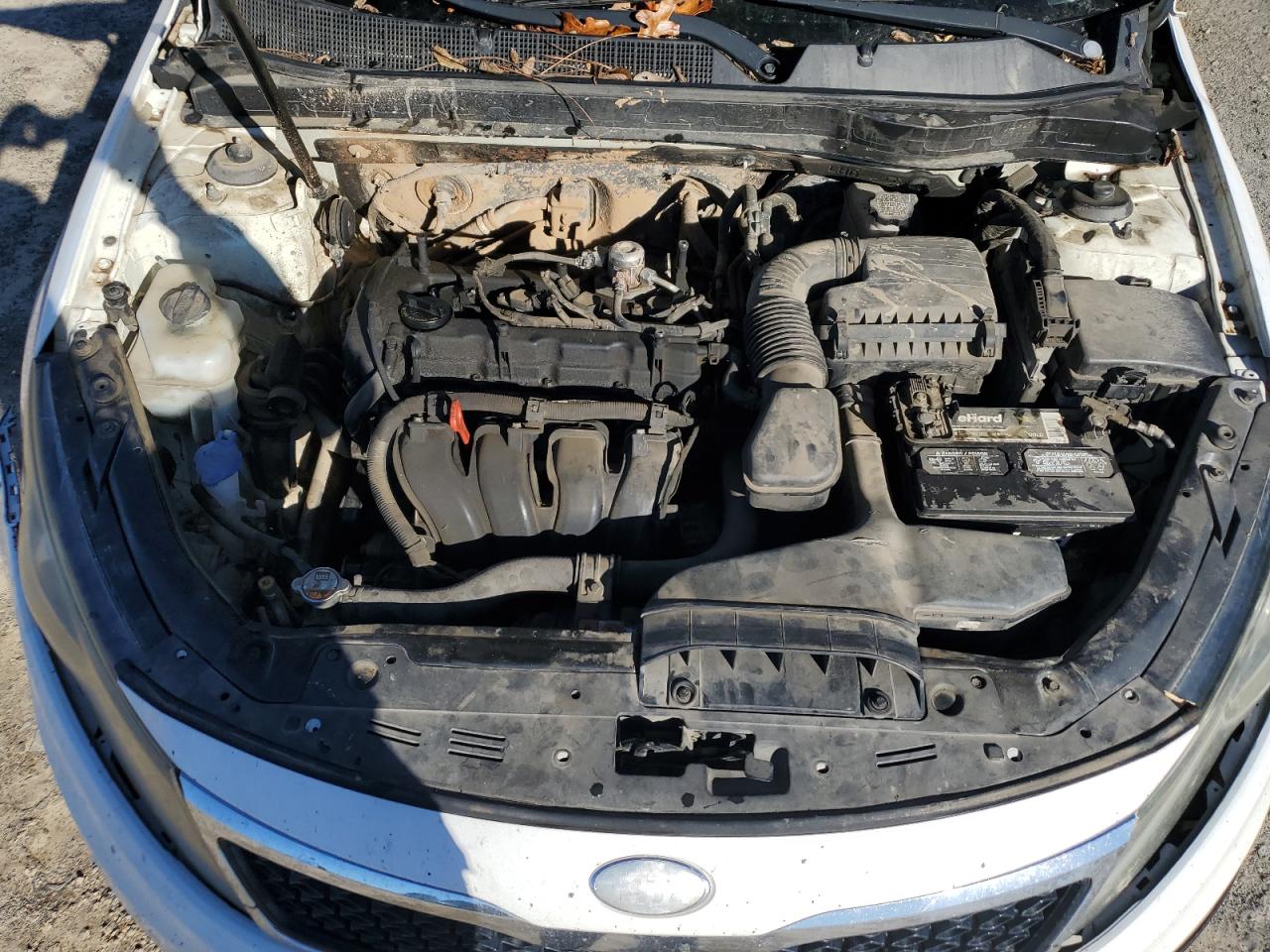 2013 KIA Optima VIN KNAGM4A77D5383074 Copart auction photo, front end / side damage thumbnail 11