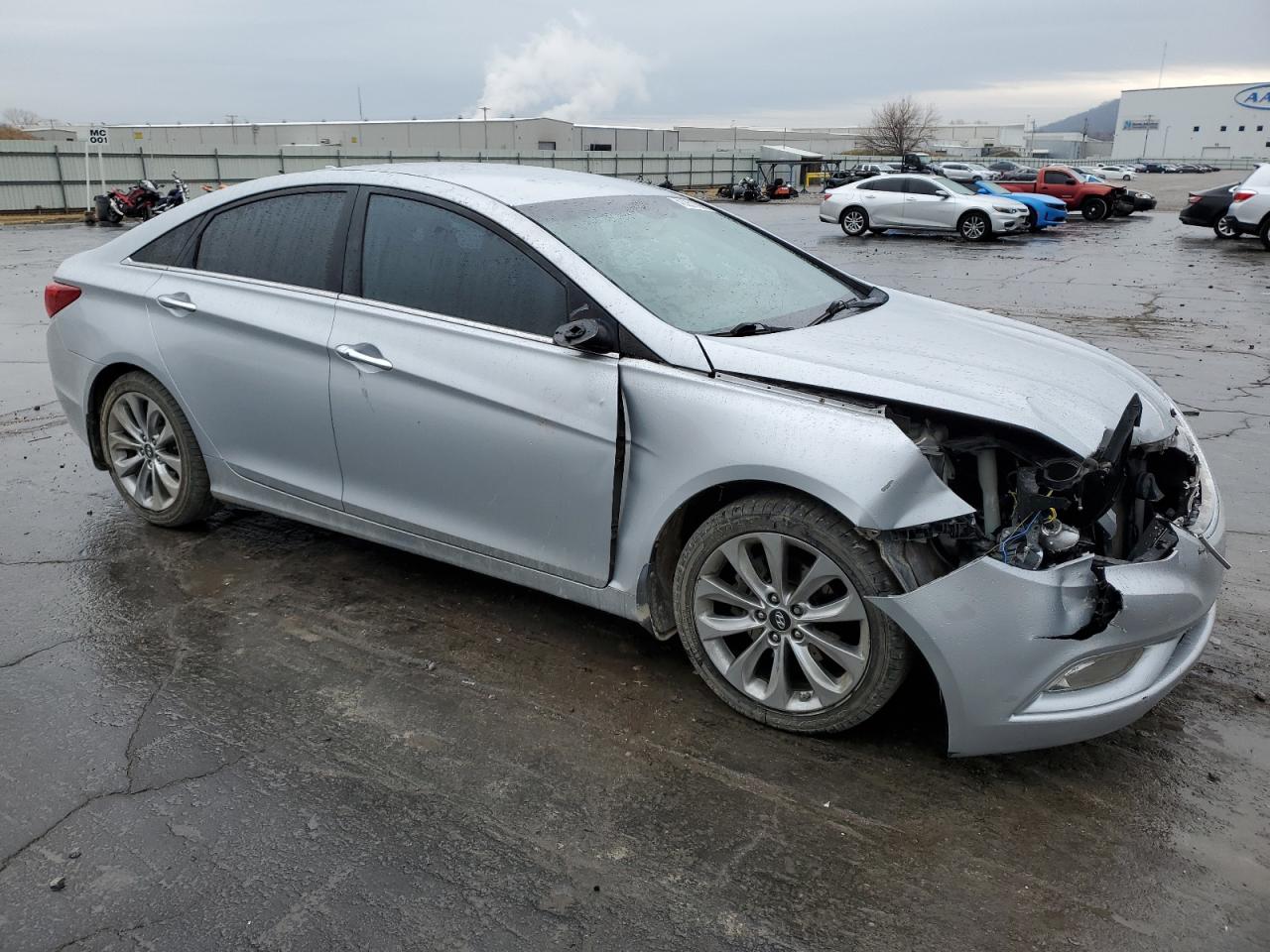 2012 Hyundai Sonata VIN 5NPEC4AB1CH429353 Copart auction photo, front end / side damage thumbnail 4