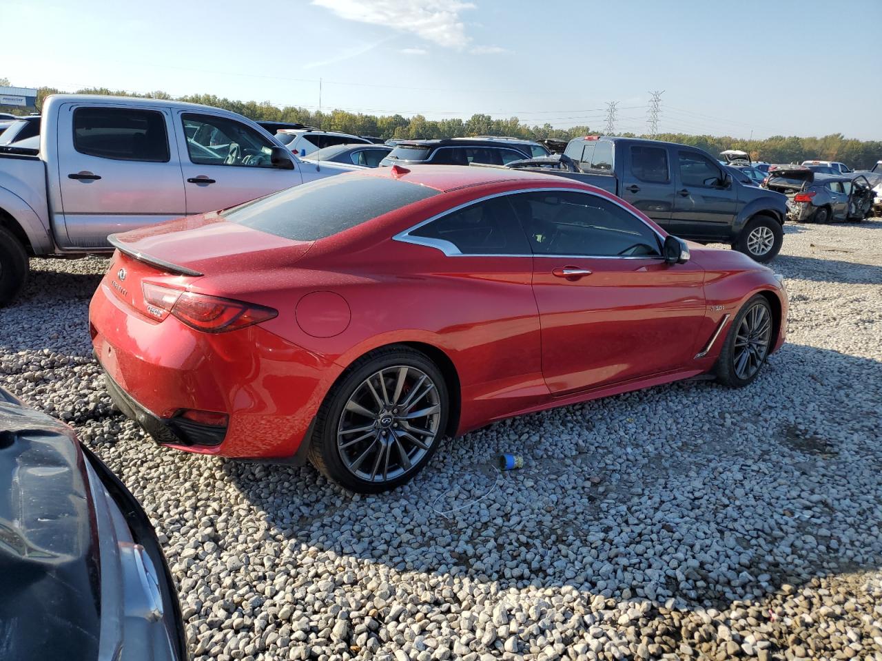 2020 Infiniti Q60 VIN JN1FV7EL3LM460437 Copart auction photo, undercarriage damage thumbnail 3