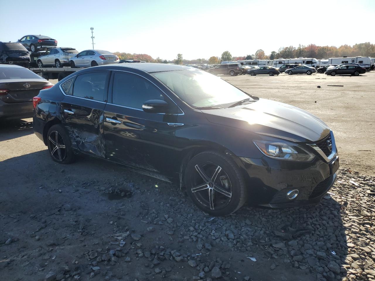 2019 Nissan Sentra VIN 3N1AB7AP6KY397616 Copart auction photo, side damage thumbnail 4