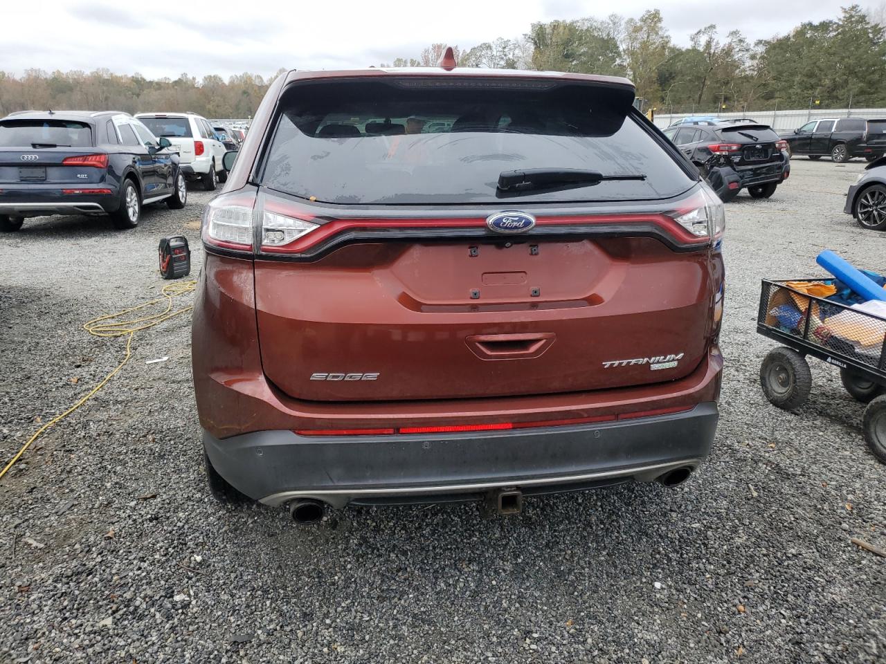 2015 Ford Edge VIN 2FMTK3K93FBC09689 Copart auction photo, front end damage thumbnail 6
