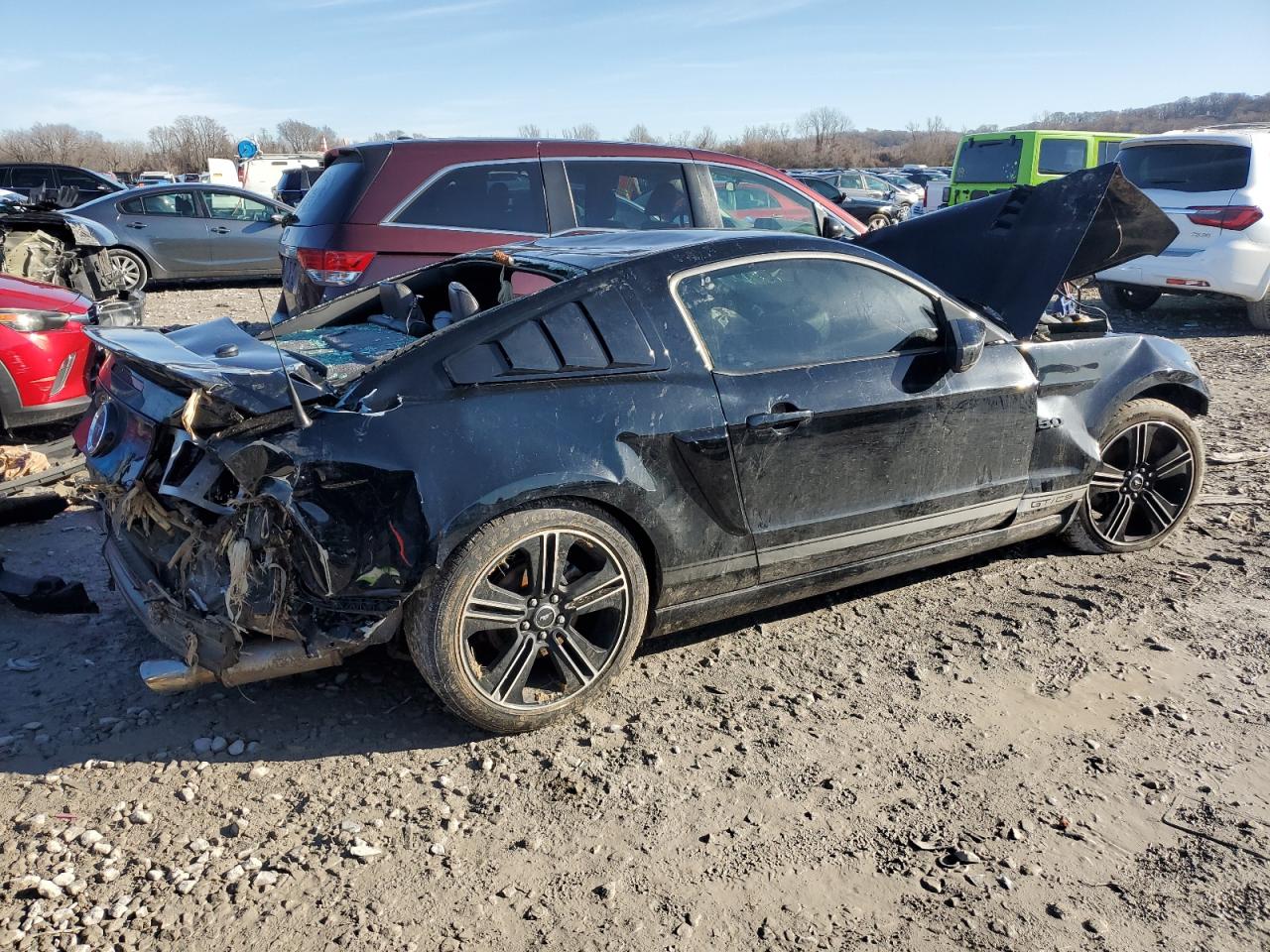 2014 Ford Mustang VIN 1ZVBP8CF5E5262736 Copart auction photo, all over damage thumbnail 3