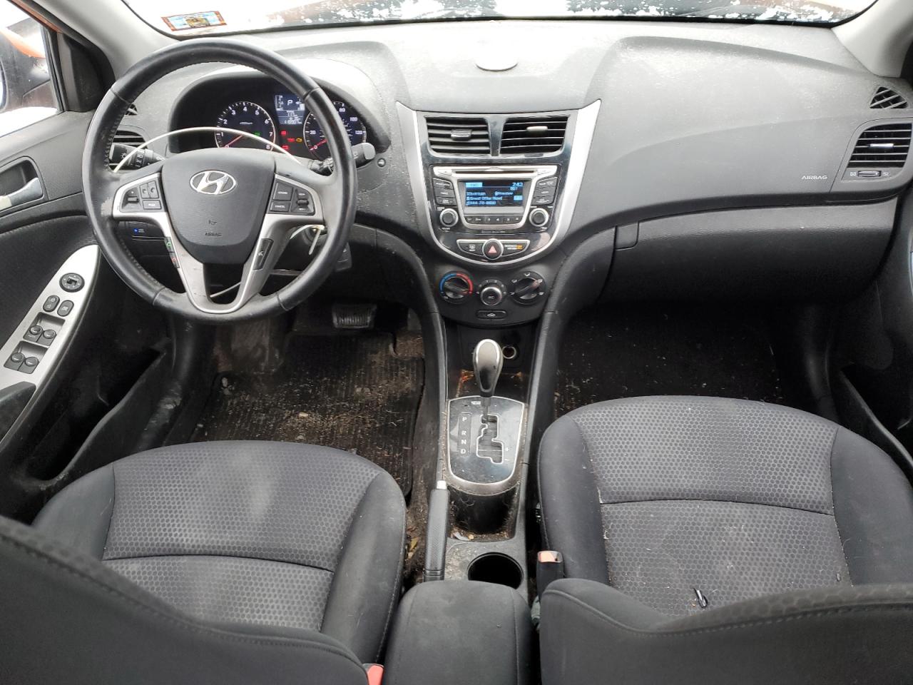 2015 Hyundai Accent VIN KMHCU5AE4FU226886 Copart auction photo, front end / rear end damage thumbnail 8
