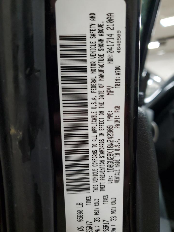 2008 Dodge Nitro VIN 1D8GU28K18W242309 Copart auction photo, front end / minor dent/scratches damage thumbnail 13