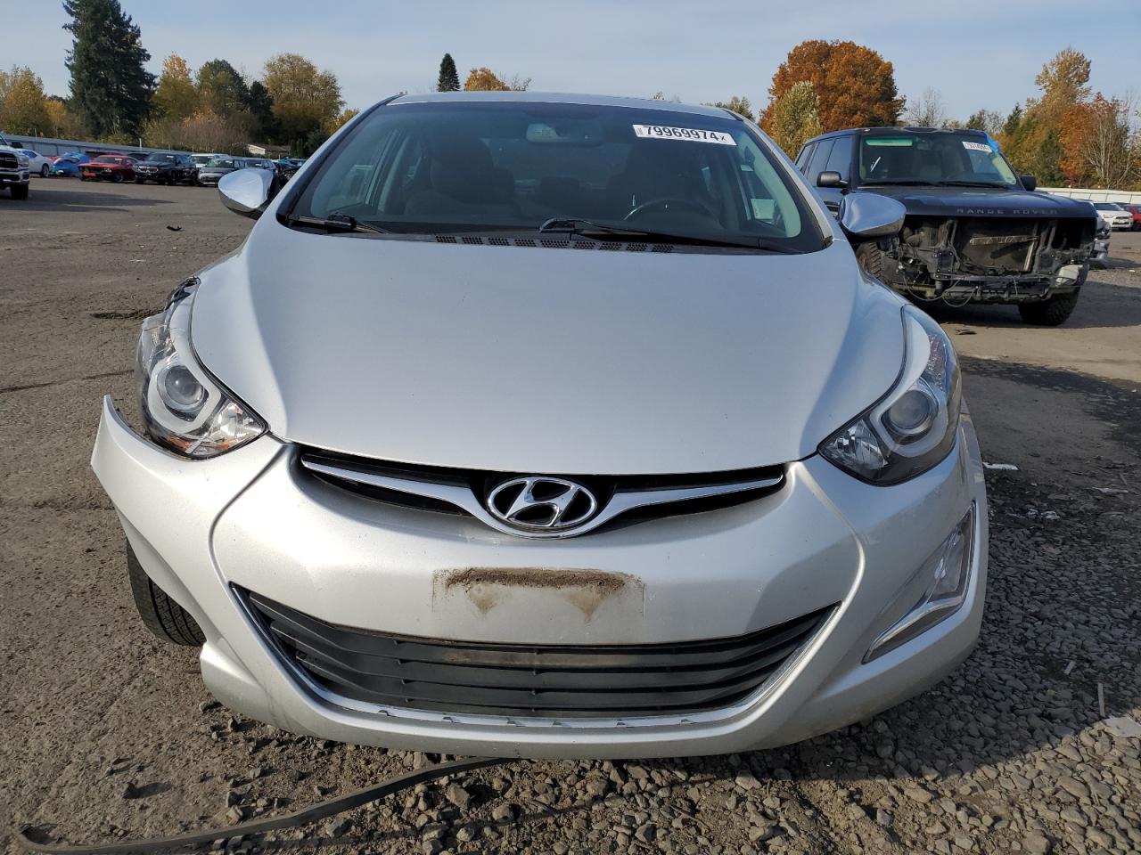 2015 Hyundai Elantra VIN 5NPDH4AE7FH604104 Copart auction photo, front end / side damage thumbnail 5