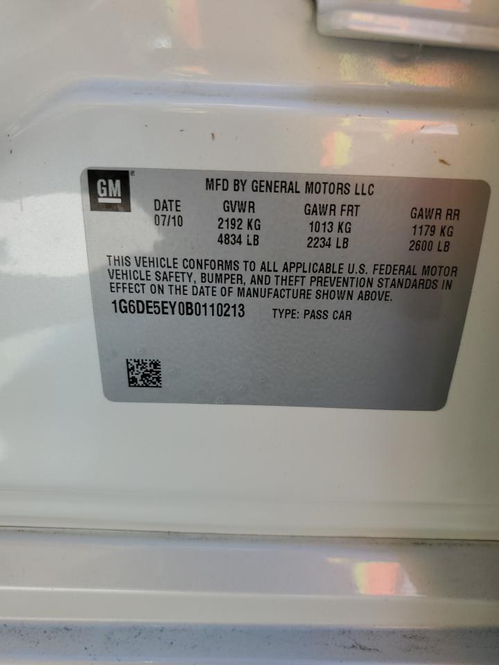 2011 Cadillac CTS VIN 1G6DE5EY0B0110213 Copart auction photo, water/flood damage thumbnail 13