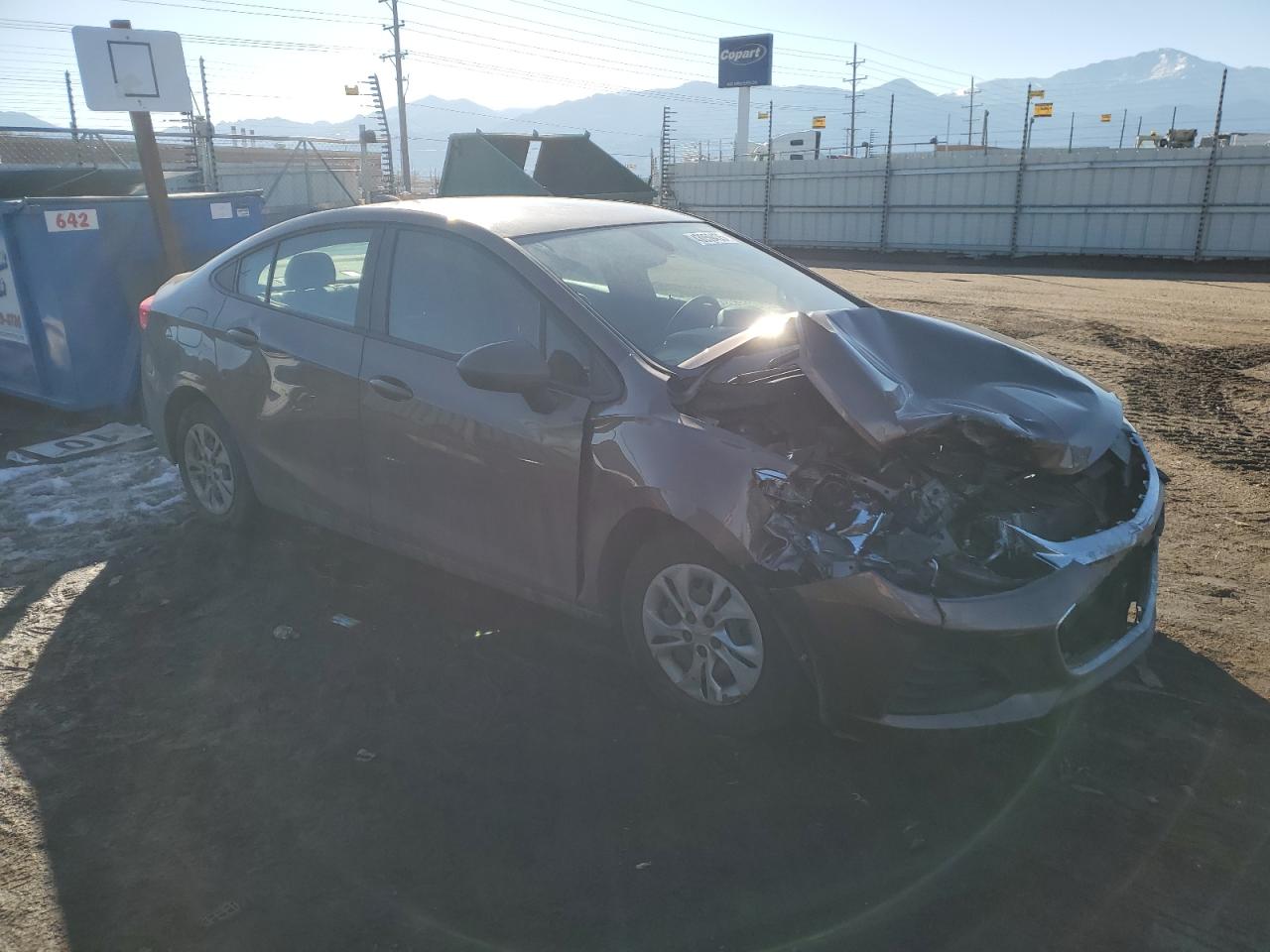 2019 Chevrolet Cruze VIN 1G1BC5SM0K7136046 Copart auction photo, front end damage thumbnail 4