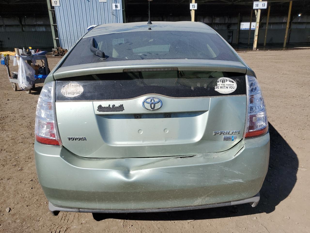 2008 Toyota Prius VIN JTDKB20UX83376636 Copart auction photo, front end / rear end damage thumbnail 6