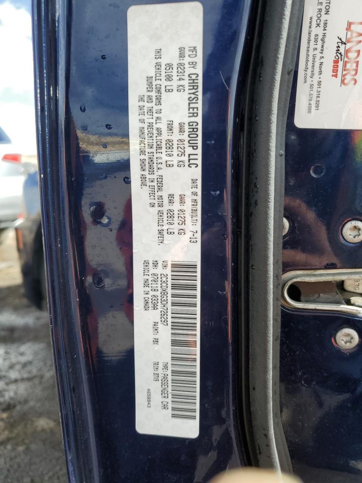 2013 Dodge Charger VIN 2C3CDXBG3DH726297 Copart auction photo, front end / rear end damage thumbnail 12
