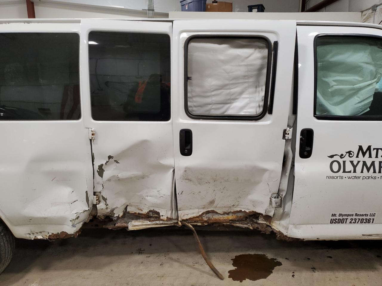 2012 Chevrolet Express VIN 1GAZG1FG0C1187597 Copart auction photo, all over damage thumbnail 11