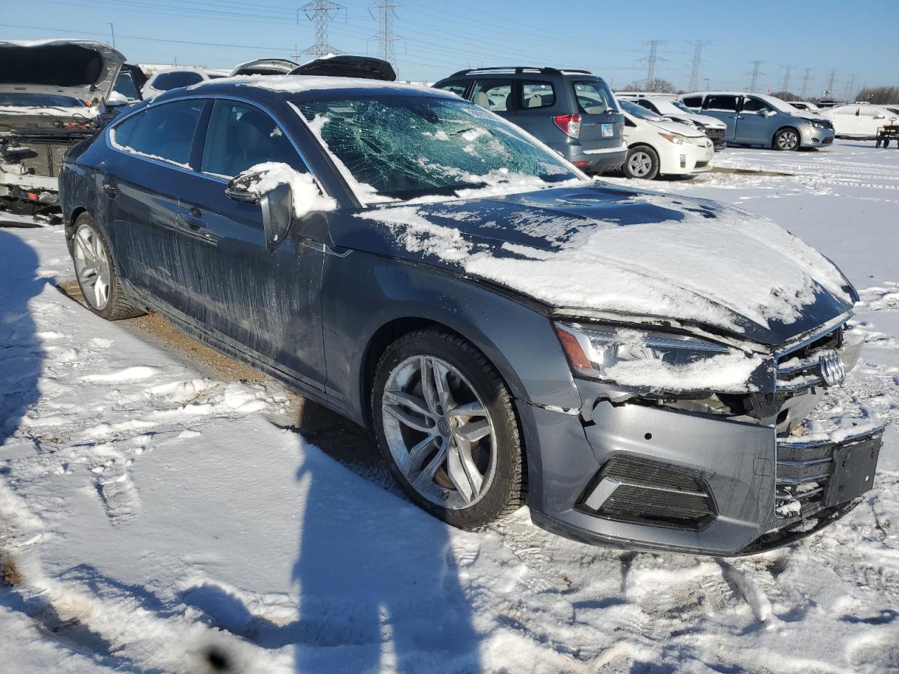 2019 Audi A5 VIN WAUBNCF52KA072276 Copart auction photo, all over damage thumbnail 4
