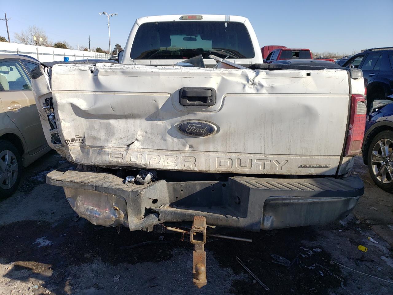 2015 Ford F250 VIN 1FT7X2B63FEA33688 Copart auction photo, rear end / vandalism damage thumbnail 6