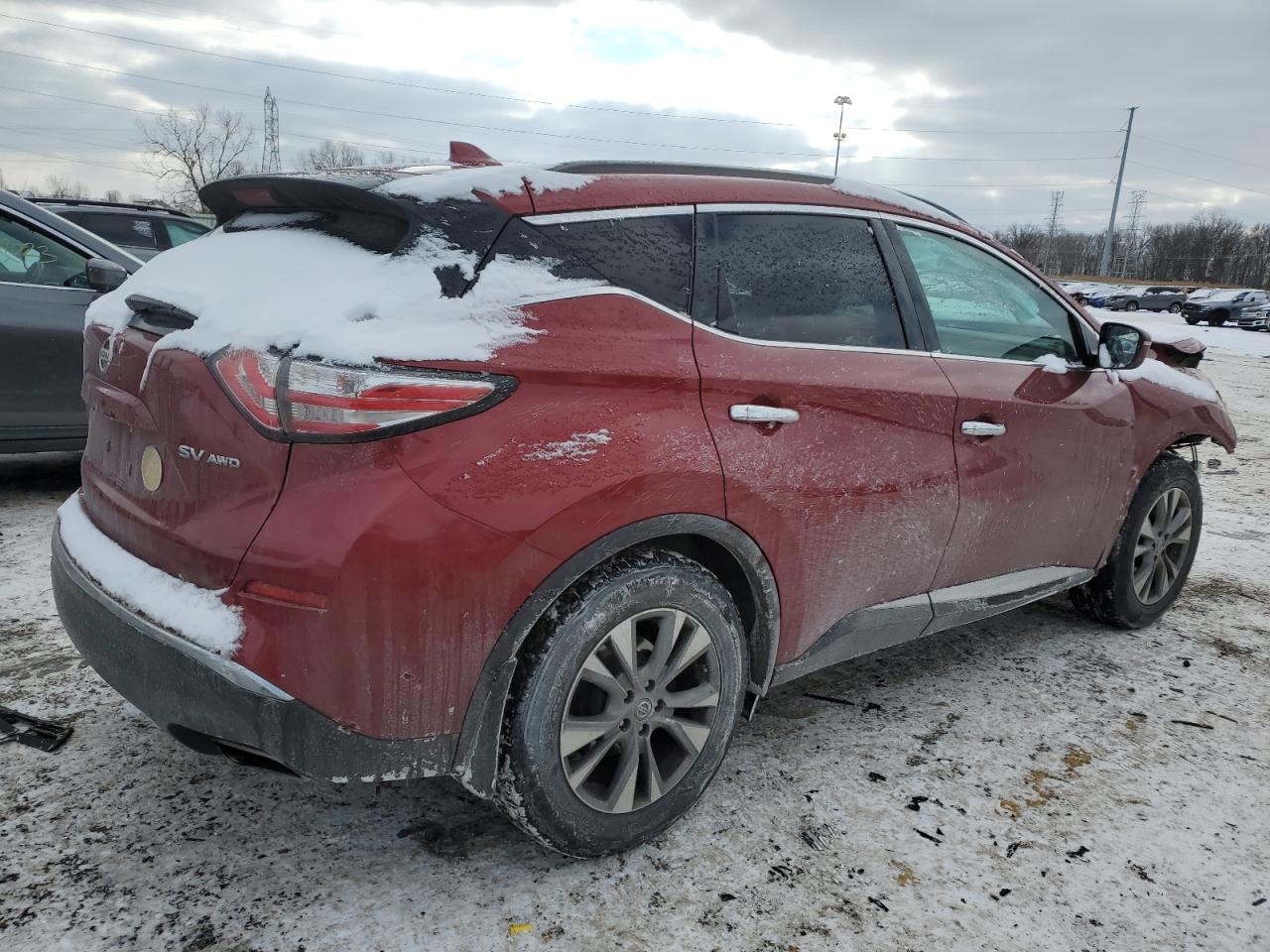 2017 Nissan Murano VIN 5N1AZ2MH5HN175490 Copart auction photo, front end / side damage thumbnail 3