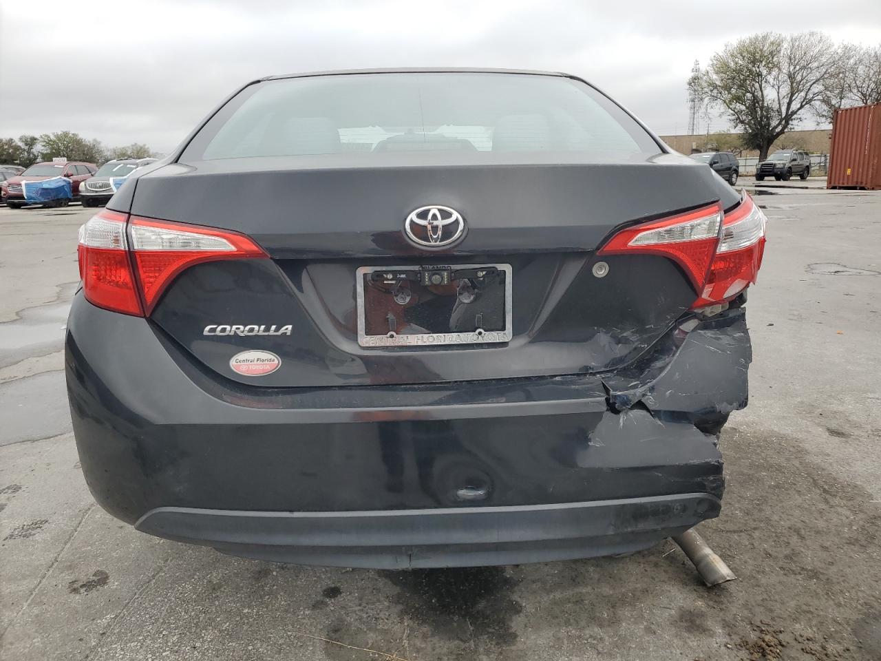 2015 Toyota Corolla VIN 2T1BURHE1FC348910 Copart auction photo, rear end damage thumbnail 6