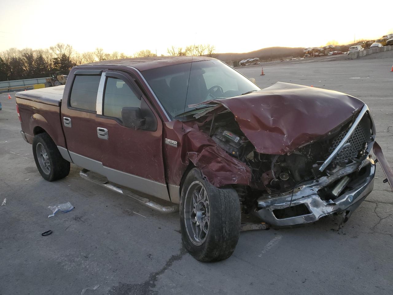 2004 Ford F-150 VIN 1FTPW12574KD64079 Copart auction photo, front end damage thumbnail 4