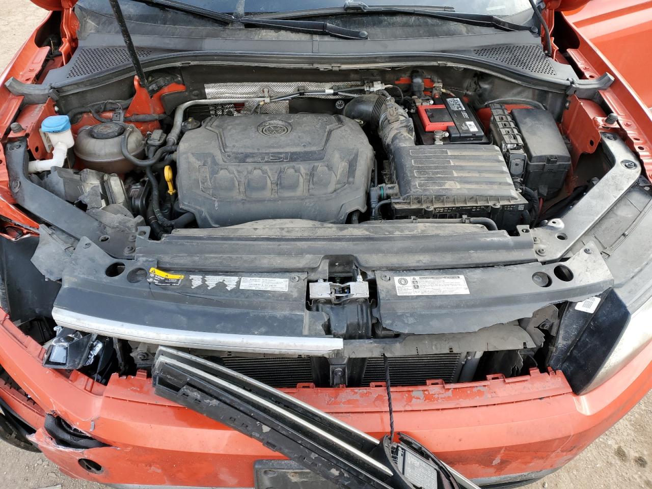 2019 Volkswagen Tiguan VIN 3VV2B7AX4KM108212 Copart auction photo, front end / side damage thumbnail 12