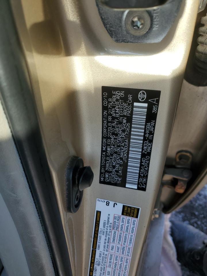 2010 Toyota Prius VIN JTDKN3DU6A1170626 Copart auction photo, front end damage thumbnail 15
