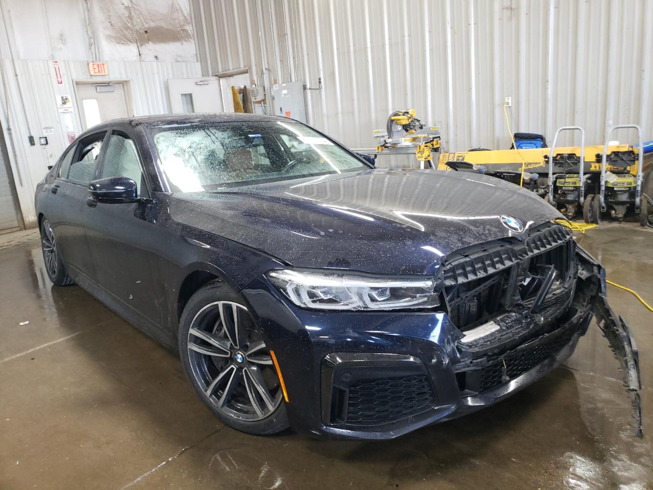 2021 BMW 7er VIN WBA7U2C05MCF65536 Copart auction photo, front end / side damage thumbnail 4