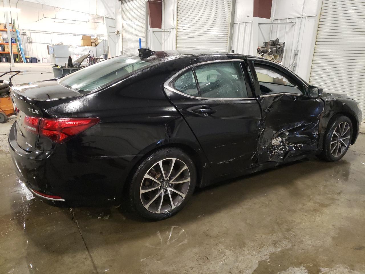 2015 Acura TLX VIN 19UUB3F59FA003726 Copart auction photo, side / front end damage thumbnail 3