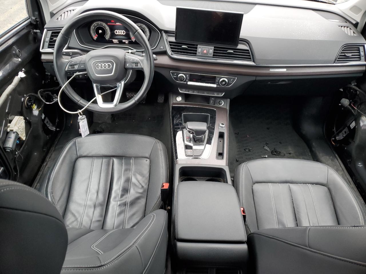 2021 Audi Q5 VIN WA1BAAFY6M2128336 Copart auction photo, front end / stripped damage thumbnail 8