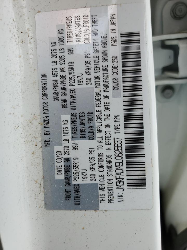 2020 Mazda CX-5 VIN JM3KFADM9L0825637 Copart auction photo, front end damage thumbnail 15
