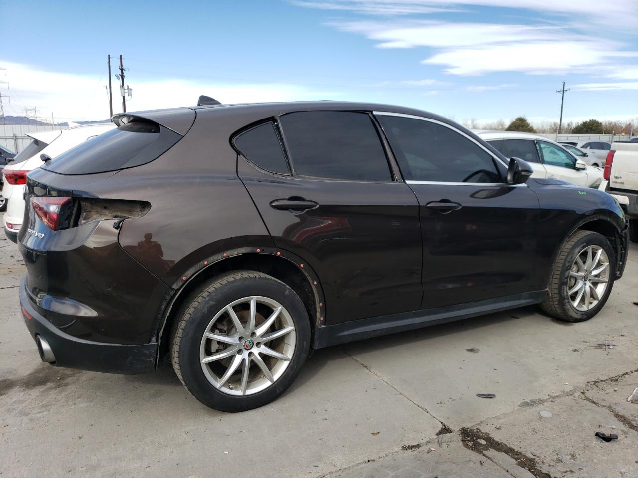 2018 Alfa Romeo Stelvio VIN ZASFAKBN6J7B80421 Copart auction photo, hail / minor dent/scratches damage thumbnail 3