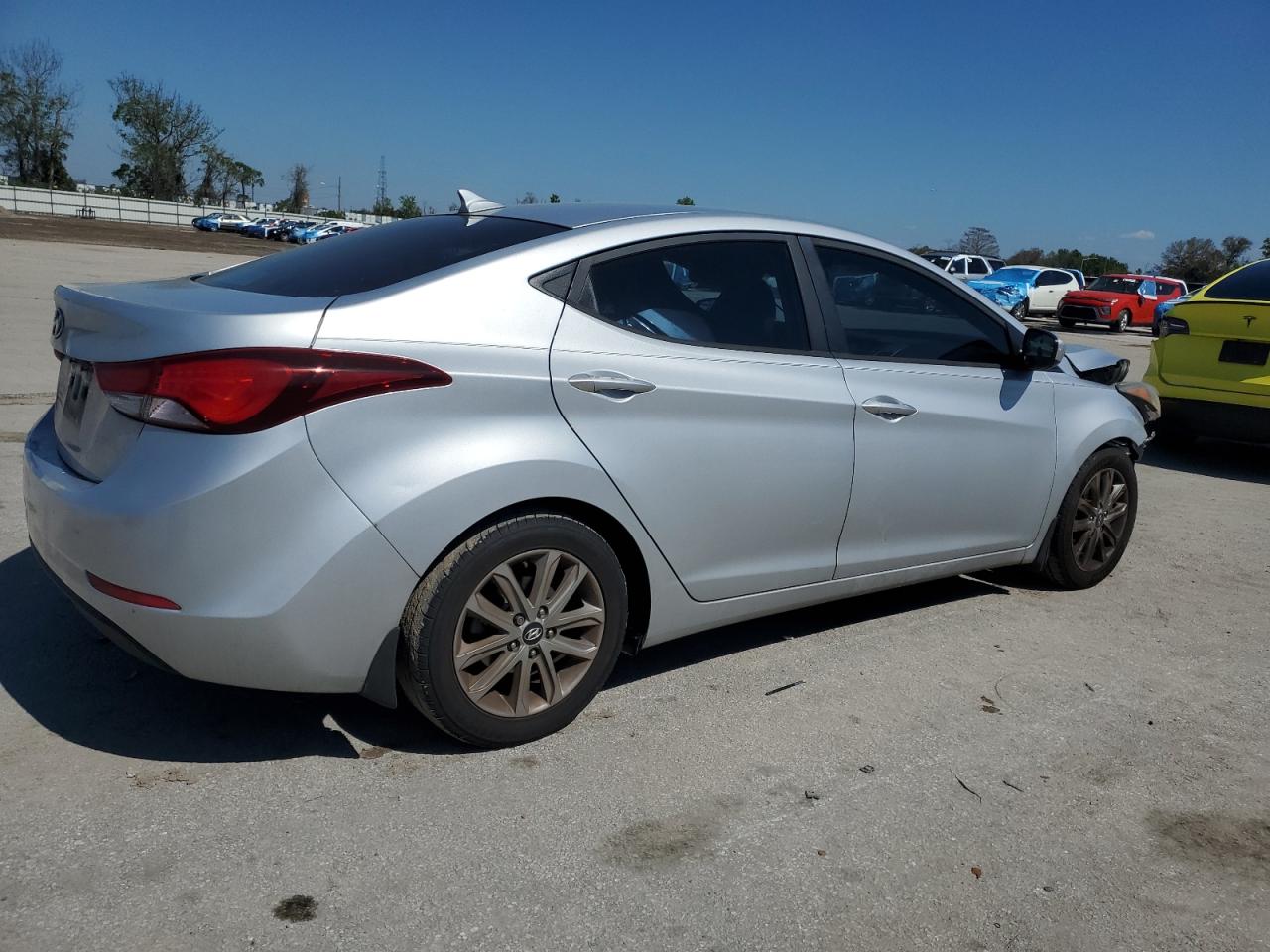 2014 Hyundai Elantra VIN KMHDH4AE8EU165107 Copart auction photo, front end damage thumbnail 3
