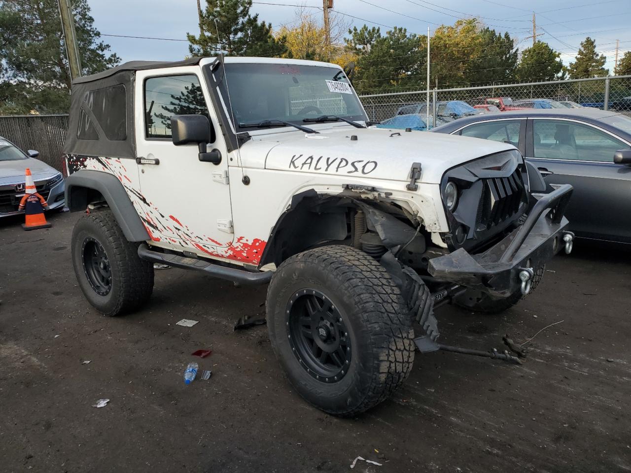 2015 Jeep Wrangler VIN 1C4AJWAG2FL689966 Copart auction photo, front end damage thumbnail 4