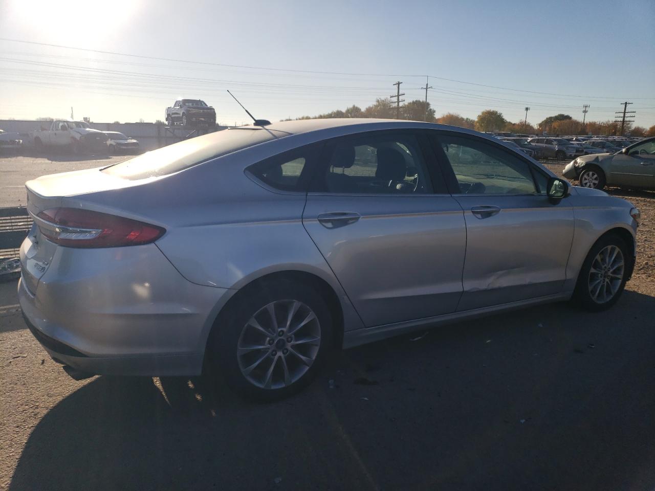 2017 Ford Fusion VIN 3FA6P0LU2HR387026 Copart auction photo, front end / side damage thumbnail 3