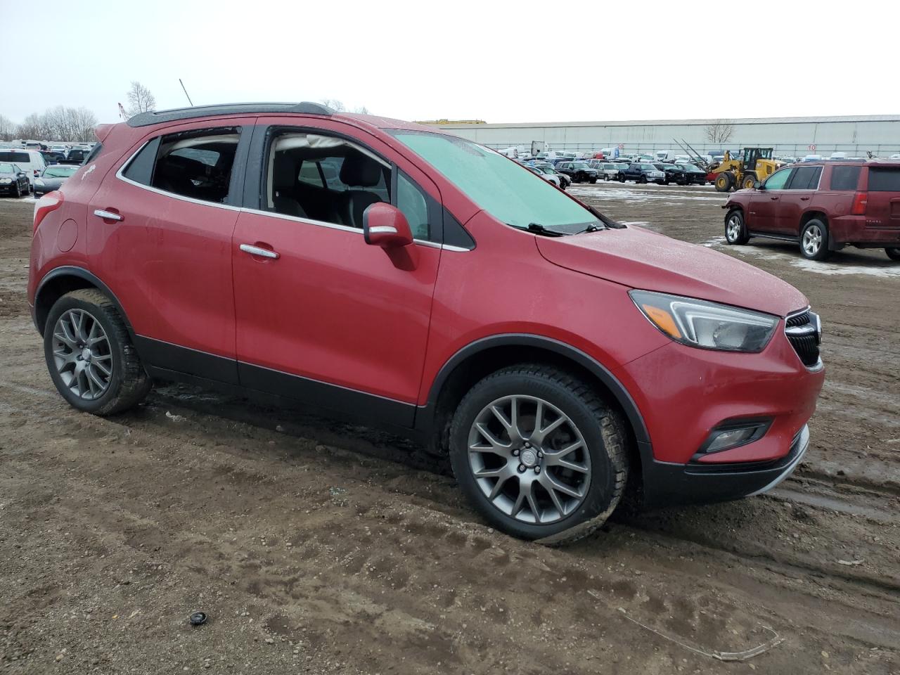 2019 Buick Encore VIN KL4CJ2SB4KB909283 Copart auction photo, front end / side damage thumbnail 4