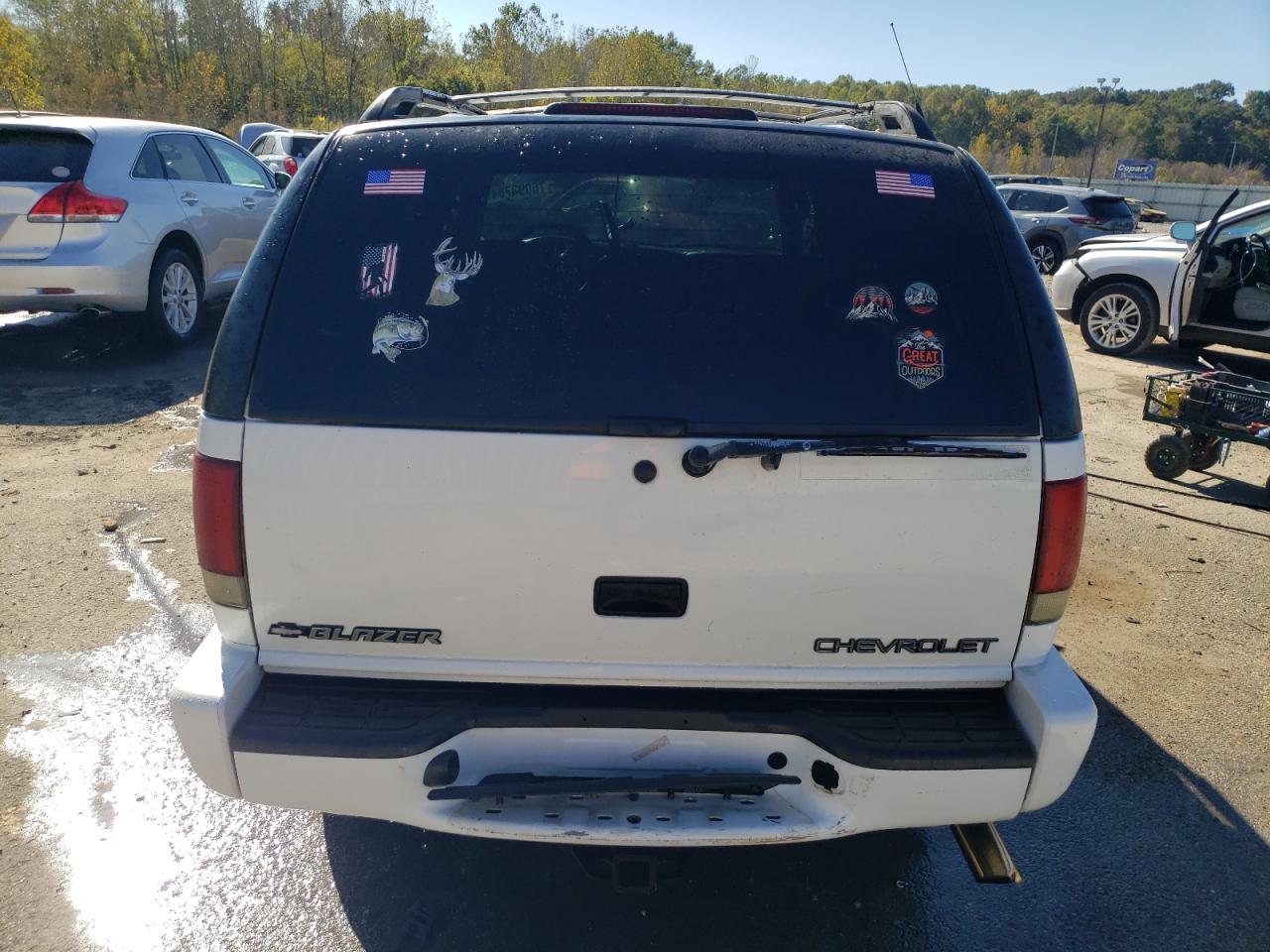 2001 Chevrolet Blazer VIN 1GNDT13W812168142 Copart auction photo, rollover damage thumbnail 6