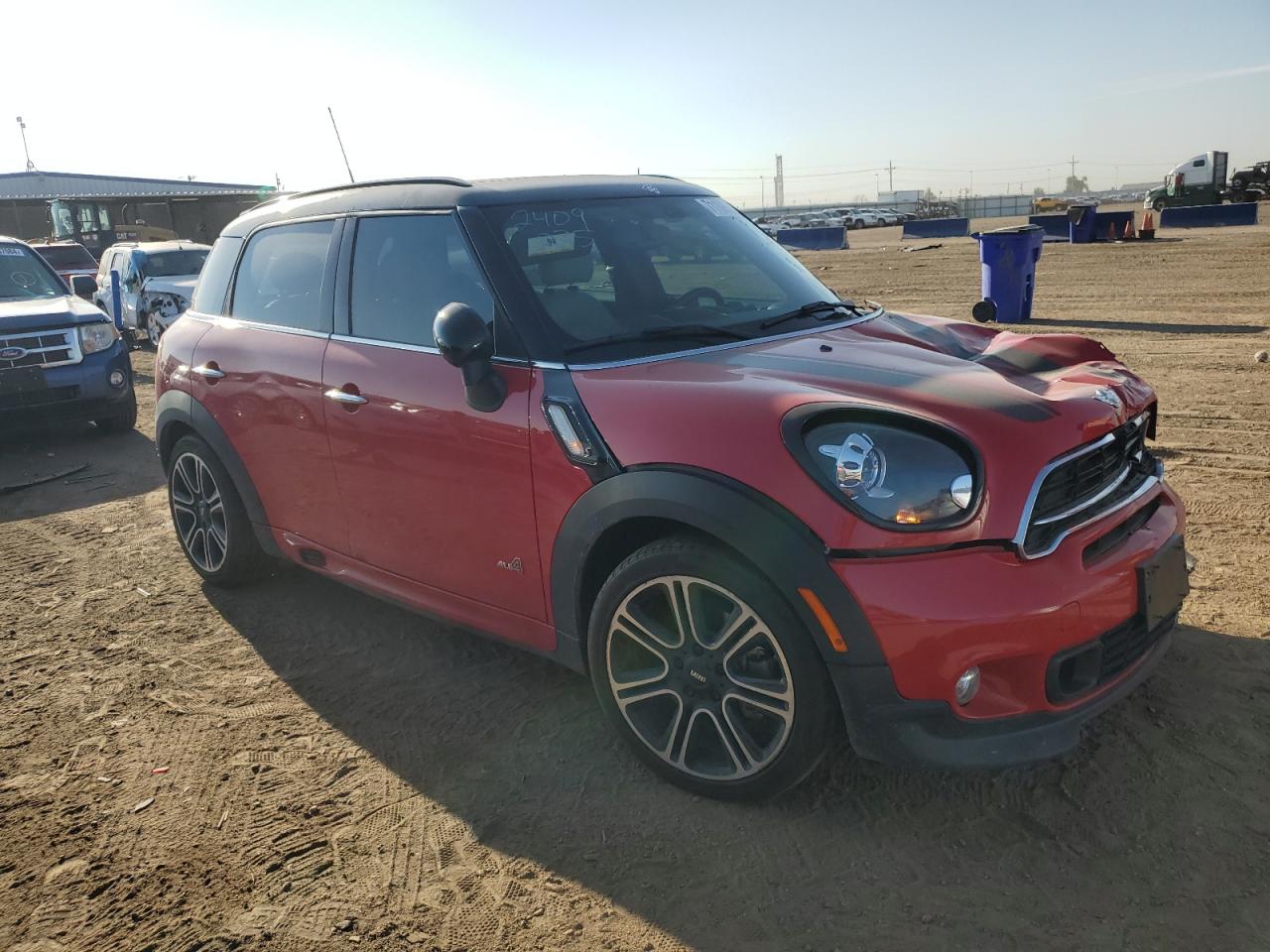 2015 MINI Cooper VIN WMWZC5C56FWP48385 Copart auction photo, front end damage thumbnail 4